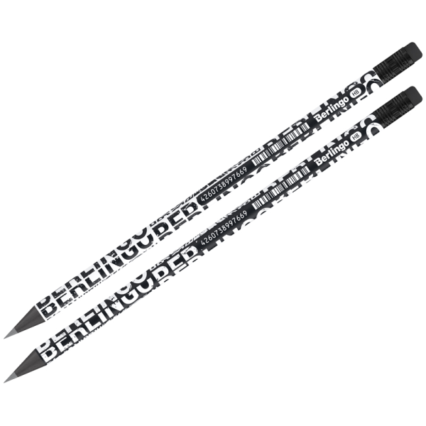 Berlingo black lead pencil with eraser 