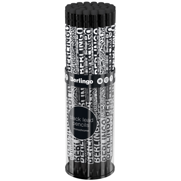 Berlingo black lead pencil with eraser 