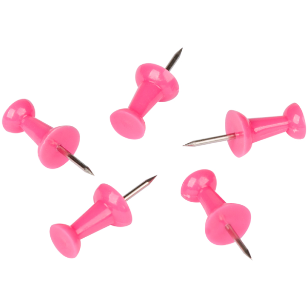 Berlingo Push pins, 50 pcs in PVC box, pink (24 boxes) 